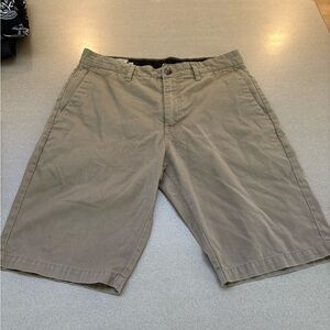 Volcom Men's Khaki Flat Front Shorts